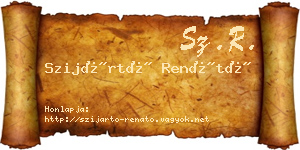 Szijártó Renátó névjegykártya