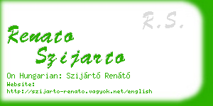 renato szijarto business card